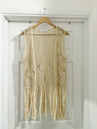 Women cream crochet boho - cream,