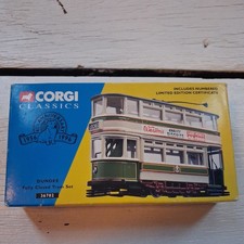 Corgi Classics 36702 Dundee Fully Closed Tram Set. Ltd edition w. certificate