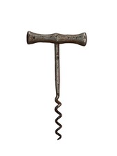 Antique Corkscrew Metal Old Heavy Handle ~ 13cm long
