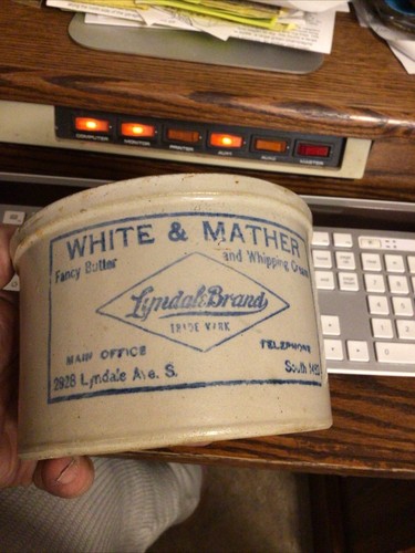 Advertising butter crock - advertising,