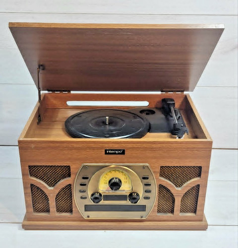 Intempo wooden retro record - retro,