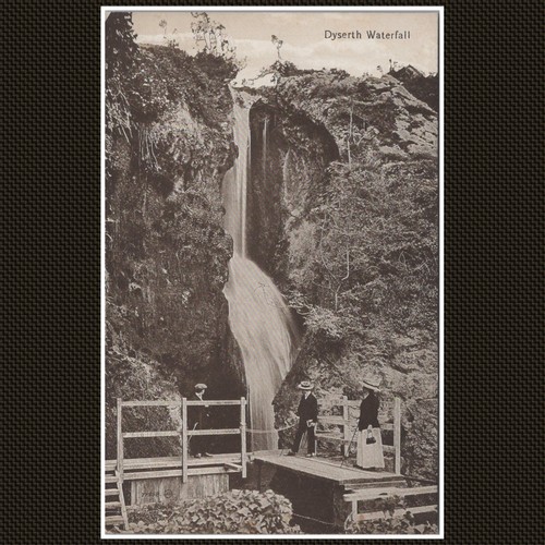 Dyserth waterfall printed card - dyserth,