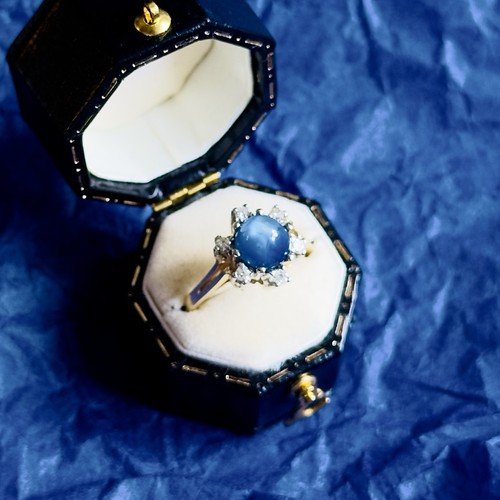 18ct gold blue - 18ct, star