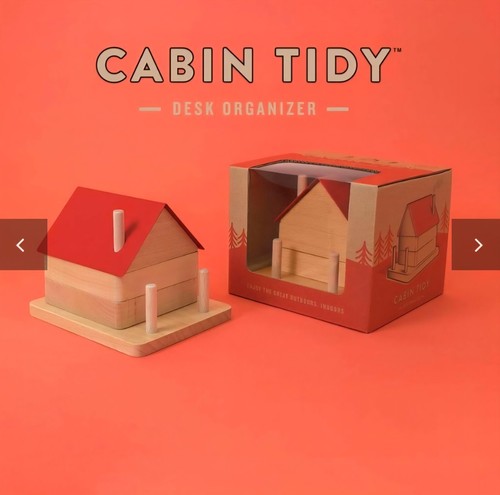 Wooden cabin tidy desk - tidy,