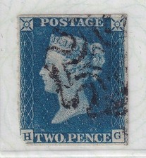 GB 2d blue Sg5 in Westminster folder + Cert - used