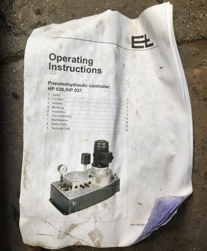 Pneumohydraulic controller - e+l,