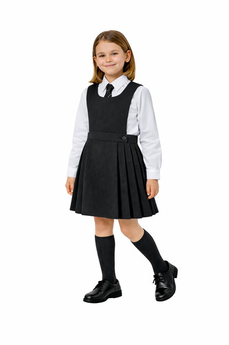 Girls bib pinafore - pinafore, school