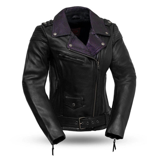 Ladies sexy leather motorcycle - sexy,