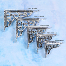 CAST CHROME POLISHED VICTORIAN SCROLL WALL SHELF BRACKET CISTERN ANTIQUE NO IRON