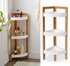 Corner Shelf Stand 3 Tier Organizer Rack Bathroom Storage Shelves Display Unit