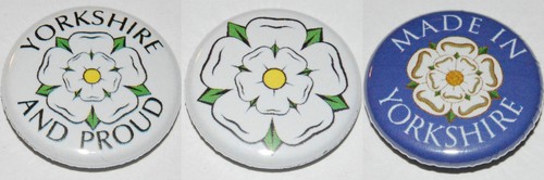 Yorkshire white rose - rose, button