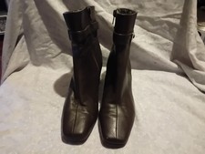 MARKON Brown Leather ankle Boots UK 4