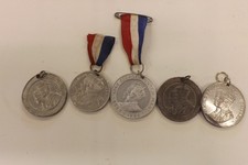 FIVE OLD CORONATION MEDALS