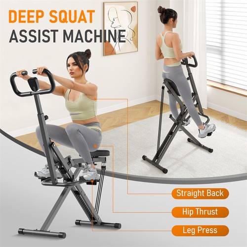 Squat rowing machine - rowing, foldable