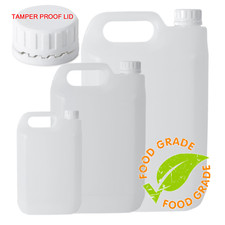 5L / 2.5L Litre Plastic Jerry Can Bottle Water Container Tamper Caps 5000ML