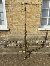 antique Art Nouveau brass adjustable standard lamp