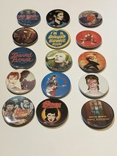 15 David Bowie 70s Glam Rock 38mm Button Badges Reproductions 
