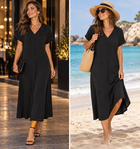 Ladies black dress evan s - dress, by