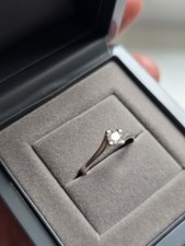 Engagement Ring Platinum Diamond 0.3ct Princess Cut