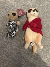 Meerkat Teddies x 2 Plush Soft