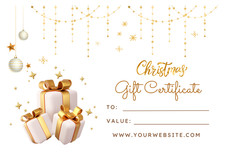 A6 Christmas Gift Certificate