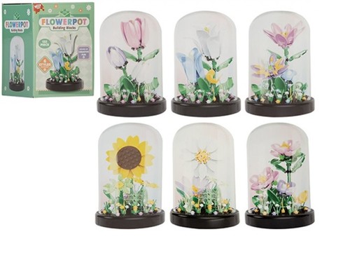 Nano flower pot building brick - flower,