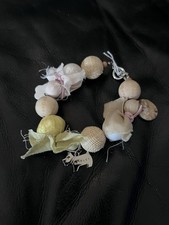 Radley Bracelet Chunky Dog Beaded Fabric Boho Arty Bangle