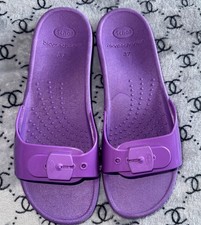 SCHOLL Exercise Sandals, Womens 'Sun' Pool Slides - purple . Size 4.5-5 