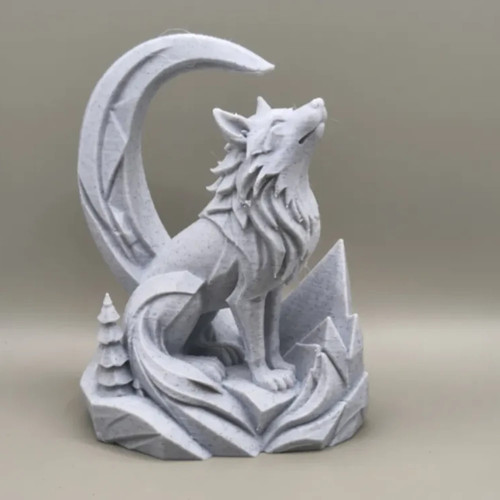 Wolf spirit sculpture modern - wolf, |