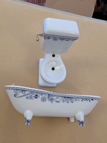 Dollshouse ceramic bath and - dollshouse,