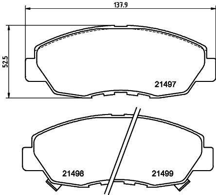 Mintex front brake pad set - brake,