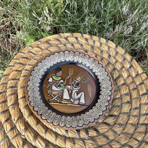 Round egyptian metal collector - metal,