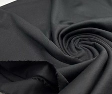 2 Metres Plain Black Ponte Fabric Stretch Jersey Dress Crafts