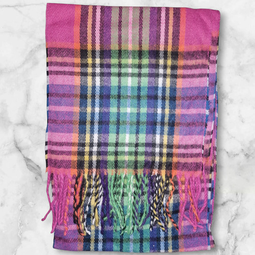 Mens winter scarf checked soft - mens,