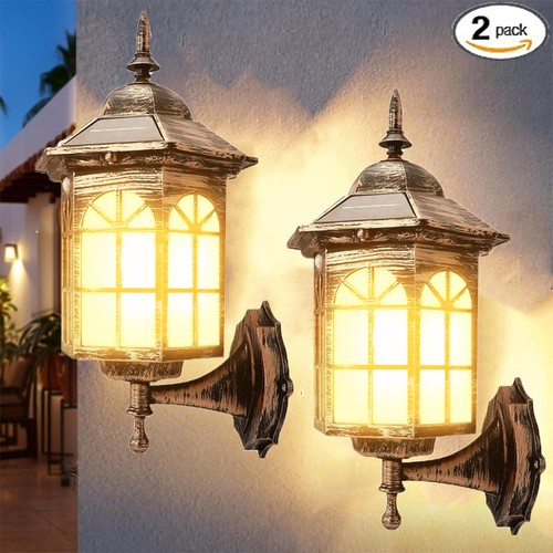 Solar wall lantern lights - solar,