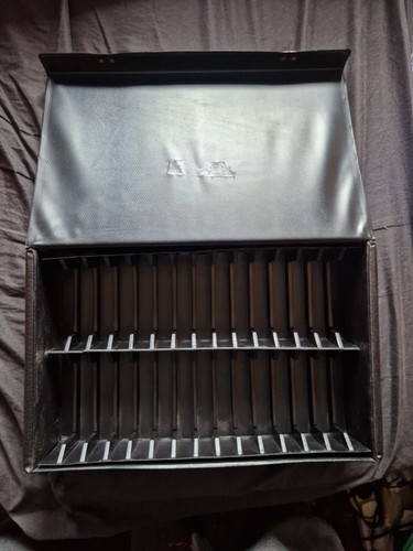Vintage black cassette storage - black,