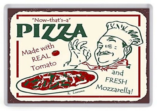 Pizza fridge magnet - fridge, retro