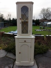 Shabby Chic Solid Pine Corner Unit In Farrow &Ball Cream No 67