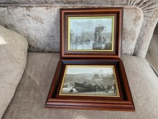 Vintage Whitby Photographic Prints x 2 Framed/Glazed By Frank Meadow Sutcliffe