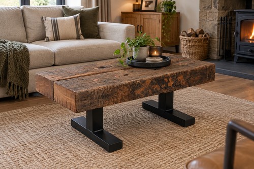 Reclaimed red hardwood coffee - reclaimed,