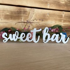 Wedding Sweet Bar Table Sign | Customisable Wooden Candy Freestanding Decor