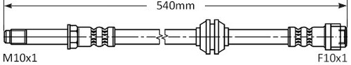 Front brake flexi hose - front,