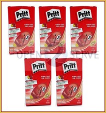 5 Packs - Pritt Non Permanent Glue Roller - Refillable | Instant - 8.4mm x 14m