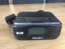 Bush NE-6200 DAB FM Radio & Alarm Clock Digital Black Tested Fully Working