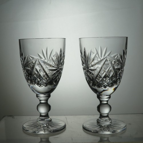 Pair hand cut crystal - pair, small