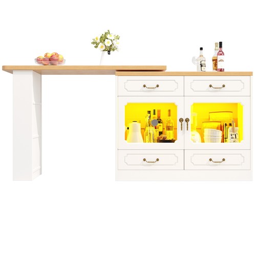 White 360 rotating bar - white,