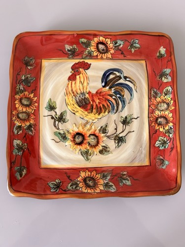 Rooster hand painted display - hand,