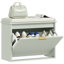 HOMCOM Shoe Storage Bench with