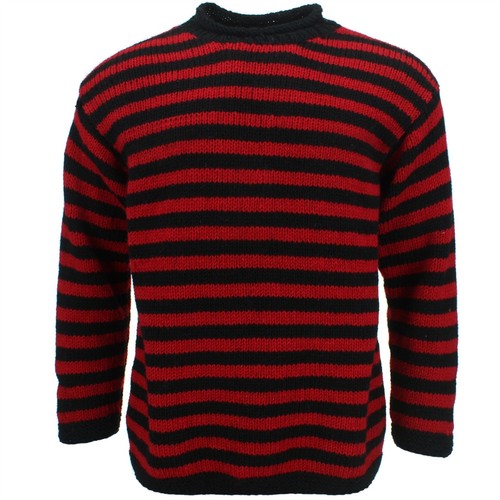 Handmade knitted wool jumper - handmade,