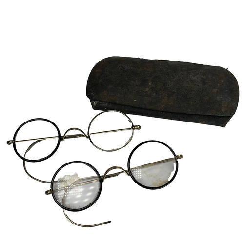Round spectacles antique pair - round,